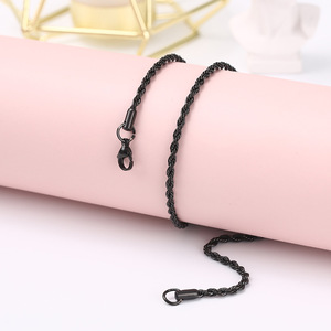 Gold Plated Stainless Steel Classic <b>Rope</b> <b>Chain</b> Necklace for Party | 2mm/3mm Thick 40-55cm Length Wholesale - Product Image 5