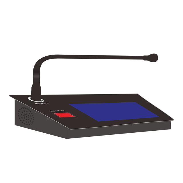 Touch Screen IP Network Paging Microphone Full Duplex Two Way Intercom Digital Public Address System Zone Group All Area