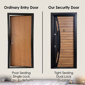 Portes de sécurité modernes en acier Sunzion, turques, anti-effraction, pour entrée principale commerciale extérieure - Product Image 3