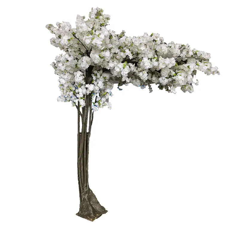 結婚式のアーチの装飾盆栽人工白い桜の木