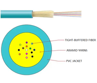 Kabel optik dalam ruangan SM MM GJFJV kabel serat optik 9/125 OS2 SC LC ST FC Duplex atau Simplex koneksi coupler