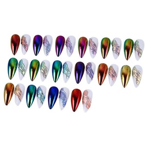 Poudre à ongles effet miroir magique caméléon optique, paillettes chromées irisées changeantes de couleur pour manucure, nail art, fournitures de salon - Product Image 6