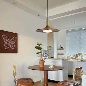 Japanese Style UFO Pendant <b>Light</b> Warm Led Round Gold Single Head Chandelier For Tea Room <b>Bar</b> Restaurant Lighting - Product Image 3