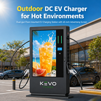 Chargeur rapide DC double pistolet 30kW-80kW avec affichage numérique 4K haute luminosité de 65 pouces pour sites commerciaux