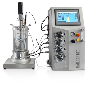 Bioréacteur en verre Bailun 5L pour la culture de cellules animales avec alimentation automatique par lots - Product Image 1