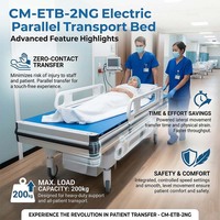VU Neues Design Nicht-invasiver Parallel-Transfer-Stretcher Verstellbares Elektrisches Krankenhaus-Notfall-Transportbett für Patienten