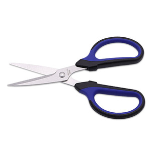 Nice Paper Scissors 6 Inch Stainless Steel Straight Blade Rubber Handle For Office Home Craft Kids Use - Product Image 1