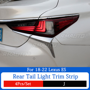 RMAUTO Embellecedores de faros delanteros y traseros, tiras decorativas, molduras de ceja de lámpara, marcos de kit de carrocería para accesorios Lexus ES 2018-2022 - Product Image 5