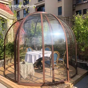 Nuova promozione tenda modulare prefabbricata grande tendone giardino veranda casa di vetro cupola casa produttori all'aperto