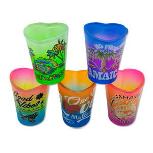 Vaso de Vidrio en Forma de Corazón Personalizado al por Mayor, Recuerdo de Playa, Vaso de Chupito con Logotipo Personalizado - Product Image 3