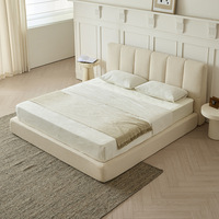 Lit double en mousse pure sans cadre, emballé sous vide, pour maisons d'hôtes, hôtels et chambres