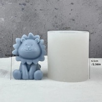 Moule à bougie en silicone durable et écologique UNIMOULD avec un adorable motif de lion pour bougies parfumées et créations en résine DIY