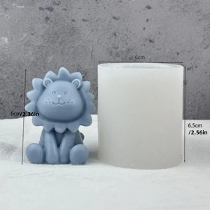 Moule à bougie en silicone motif animal, lion mignon, pour bougies parfumées et résine – Vente chaude - Product Image 6