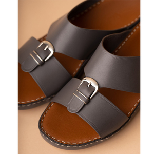 Sandales arabes de luxe personnalisées SHIKOL pour hommes, pantoufles en cuir véritable de qualité supérieure, fabriquées à la main, pour un usage quotidien, intérieur et extérieur, confortables - Product Image 2