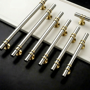 Contemporary Stainless Steel Cabinet Bar Handles Gold Trim Drawer Pulls Kitchen Furniture Hardware Durable - Product Image 1