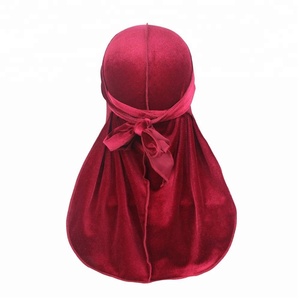 <span class=keywords><strong>Durag</strong></span> Bandana en gros pas cher, bonnet 360 Wave en velours <span class=keywords><strong>blanc</strong></span>, Durags personnalisés pour hommes, bonnet Wave - Product Image 1