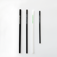 Pailles jetables 100 % compostables en PLA (amidon de maïs) vertes, écologiques et à base de plantes pour smoothies et jus, vente en gros en vrac