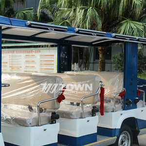 ZOWN <b>Electric</b> Sightseeing Bus <b>Blue</b> Duck Design Open <b>Top</b> Passenger Shuttle Vehicle - Product Image 2