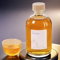 Ventes chaudes, logo personnalisé, 100 ml, 250 ml, 375 ml, 500 ml, bouteille de vin, de vodka, de gin, vide, transparente, givrée, en verre, avec bouchon