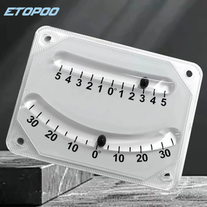 100Mm Trắng Đôi Ống Thép Bóng Góc Đo 5/30 Cân Bằng Cai Trị Độ Dốc Tàu Máy Đo Độ Nghiêng - Product Image 3