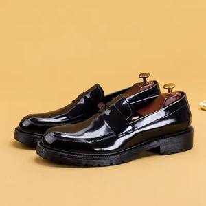 รองเท้าหนังลำลองคุณภาพสูง ปี 2026 พื้นหนา เพิ่มความสูง หัวกลม รองเท้าหนังแท้สำหรับผู้ชาย รองเท้าทางการและรองเท้าอ็อกซ์ฟอร์ด - Product Image 5