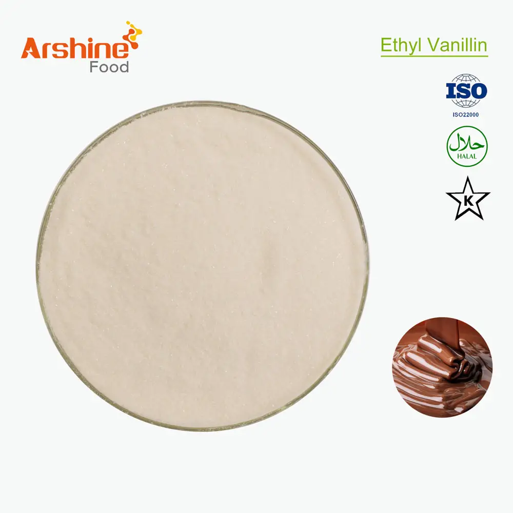 Factory Supplier Food Grade Vanilla Powder CAS 121-32-4 Ethyl Vanillin with Halal Certification