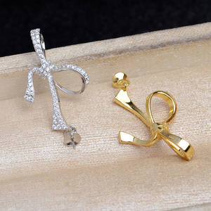 Colgante de Plata S925 con Lazo Flotante de 10-12 mm, Accesorio de Bricolaje, Producto Semiterminado Hueco para Joyería de Perlas JG5989 - Product Image 2