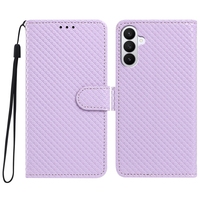 Étui portefeuille en cuir et fibre de carbone pour Samsung Galaxy S26 Edge Plus S25 Ultra A07 A17 A27 A37 A57 A06 A16 A26 A36 A56 – Housse à rabat