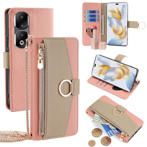Funda de teléfono móvil con correa cruzada para <span class=keywords><strong>Honor</strong></span> 90 Lite <span class=keywords><strong>80</strong></span> GT 70 60 50 <span class=keywords><strong>SE</strong></span> 30 30I 30S, Funda de cuero con ranuras para tarjetas, BILLETERA, bolsas para teléfono - Product Image 1