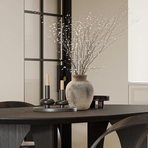 Jarrón de cerámica vintage estilo home-stay Art Gold Back y jarrón rústico para centros de mesa de granja para flores frescas o secas <span class=keywords><strong>Pam</strong></span> <span class=keywords><strong>Pa</strong></span> - Product Image 6