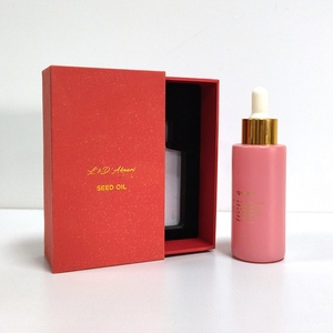 1oz 30ml Frosted Empty Flat Shoulder Hair Essential Oil Glass Dropper Bottle Skin Care Packaging Serum <b>Box</b> Screen Printing - Product Image 3