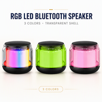 Mini-enceinte portable TWS RVB colorée pour spectacle lumineux 5.0 en plastique, basses puissantes, 500 mAh, pour fêtes en extérieur, voyages, vente en gros
