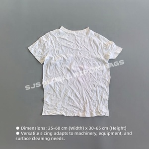 Trapos de Algodón Industriales 100% Algodón, 35-60 cm, Trapos de Camiseta Blancos, para Uso en Taller, 25 kg, Color Blanco - Product Image 3