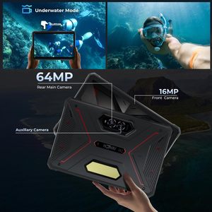 Tablet Resistente de 11 Pulgadas, Android 14, 2-K, 20080 mAh, Resistente al Agua, para Exteriores, con Cámara, IP68/IP69K, Doble SIM, 4G/WiFi 5, Face ID, GPS, OTG, MTK, Nueva - Product Image 2