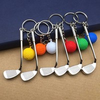 Nouveau porte-clés créatif en forme de club de golf, décoration de sac à dos, pendentif pour clés, logo personnalisé gravé au laser
