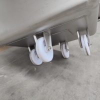 Carro de Transporte de Alimentos de Acero Inoxidable SUS304 de Grado Alimenticio para Pescado, Frutas, Verduras, Carne, Tambor, para Mataderos