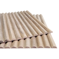 Panneaux muraux européens modernes en bois massif 3D flexibles, insonorisants, avec un design cannelé et une surface Alpi pour usage domestique