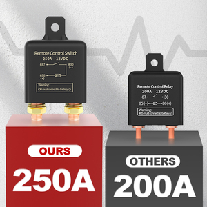 Nouveau Interrupteur de Déconnexion de Batterie à Distance <span class=keywords><strong>12V</strong></span> Interrupteur d'Arrêt 250A Antivol Deux Télécommandes Relais Fobs VR - Product Image 4