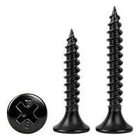 Vis à cloison sèche en acier au carbone et acier inoxydable, tête cruciforme Phillips, tête trompette, fosfatée noire, pour plaques de plâtre M3.5 M4.8