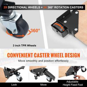 แท่นวางสำหรับเครื่องมือและเครื่องจักรอุปกรณ์จัดการวัสดุฐานมือถือน้ำหนัก400ปอนด์สำหรับงานหนัก - Product Image 3