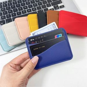 กระเป๋าใส่บัตรเครดิตหนัง PU คุณภาพสูง ปั๊มโลโก้ได้ ช่องใส่บัตรหลายช่อง ดีไซน์บางเฉียบ ใส่บัตรประชาชน บัตรต่างๆ ได้ - Product Image 2