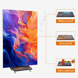 จอแสดงผล LED พับได้ GOB P2.5 P3 ขนาด 1280*1920 มม. สำหรับใช้งานภายในและภายนอกอาคาร แบบพกพา เคลื่อนย้ายได้ พร้อมขาตั้งโฆษณา LED แบบพับสามตอน - Product Image 2