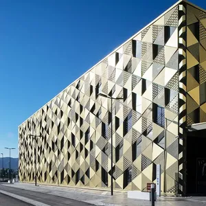 Alüminyum <span class=keywords><strong>3D</strong></span> perde duvar alüminyum dekorasyon <span class=keywords><strong>3D</strong></span> Panel özel boyut ışık ve müze ve ofis binası için kurulumu kolay - Product Image 2