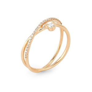 Womens Luxury New Model Gold Stacking Diamond <strong>Cross</strong> <strong>Rings</strong> <strong>Silver</strong> - Product Image 3