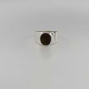 Anillo de boda de Plata de Ley 925 clásico para mujer/Unisex, elegante Diamante de ónix, piedras de cuarzo, ajuste de bisel, joyería de fiesta - Product Image 1