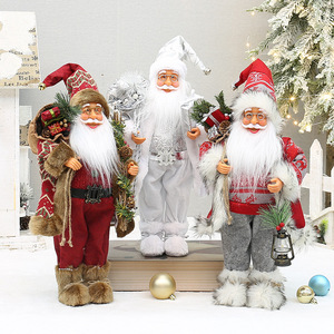 Figura de Santa Claus de 18 Pulgadas, Muñeco Decorativo de Pie, Adorno Navideño, Acabado Brillante Ecológico - Product Image 2