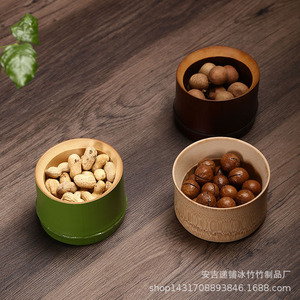 Tazón de Bambú para Bebé, Cuerpo Recto, Sin Pintar, Anti-Escaldaduras, para Niños de 1-2 Años, Origen Zhejiang - Product Image 3