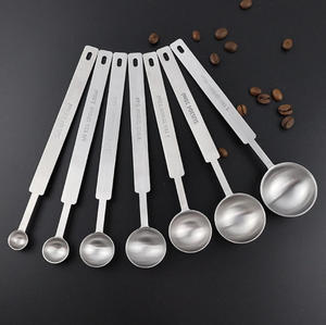 Cuillère à mesurer en métal personnalisée, cuillère à thé argentée, cuillère à mesurer avec échelles gravées pour le café et le lait en poudre - Product Image 5
