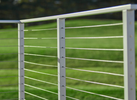 BNS Maßgefertigtes Edelstahl-Balustrade-Treppengeländer-System Edelstahl-Kabelgeländer Bodenbalustrade