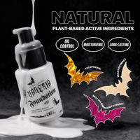 Fond de teint liquide professionnel à couvrance totale, marque privée, personnalisé, blanc, pour le maquillage gothique d'Halloween